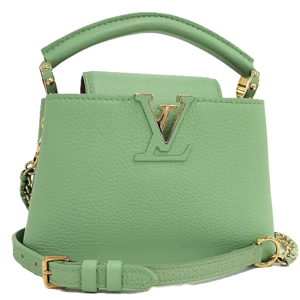 Louis Vuitton Capucines Shoulder Bag Chain Green